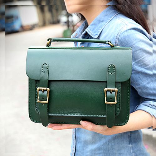 Women's Leather Satchel Purse