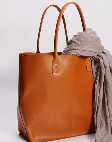 Handmade Leather Tote Purse Bucket Bag Handbag Shoulder Bag Large for Women Leather Shopper Bag