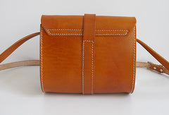 Handmade vintage cute rustic leather crossbody Shoulder Bag for girl women lady