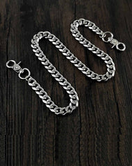 16'' SOLID STAINLESS STEEL BIKER SILVER WALLET CHAIN LONG PANTS CHAIN jeans chain jean chain FOR MEN
