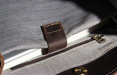 Handmade Vintage Leather Coffee Mens Cool Leather Backpack Travel Bag for men