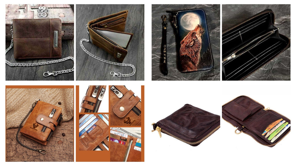 29 Leather Biker Wallets with Chains for Men