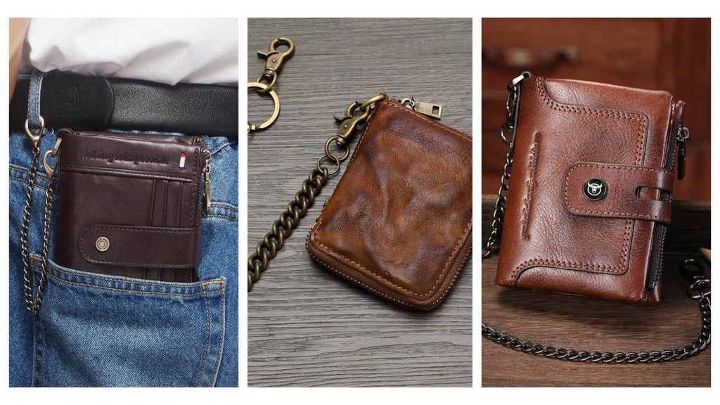Premium Leather Biker Chain Wallets 2026 - 48 Styles