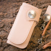 Leather Chain Wallets Handmade Biker Wallet beige - Lifestyle View