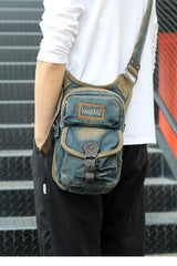 Denim Belt Bag Denim Waist Bag Blue Jean Shoulder Bag Jean Crossbody Bag - Feltify