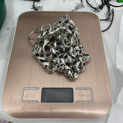 Silver Mens Skull Wallet Chain Cool Skull Wallet Chains Badass Skull Pants Chains For Men