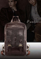 Sling Bag for Big Man - Leather Large Sling Backpack - Large Leather Sling Bag for Big Guys