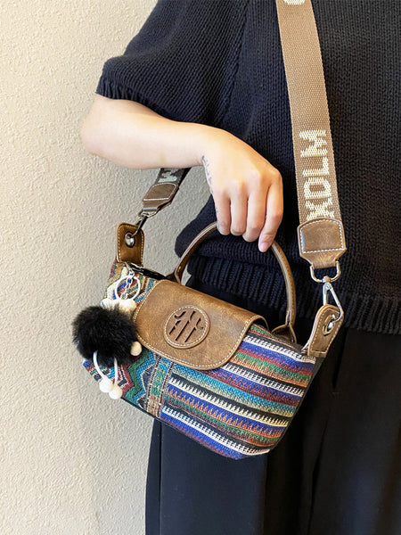 Boho Canvas Small Handbag Canvas Small Boho Crossbody Bag Embroidery Shoulder Ba DENIM00901056
