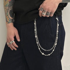 Beaded Wallet Chain Womens Double Wallet Chain - iChainWallets
