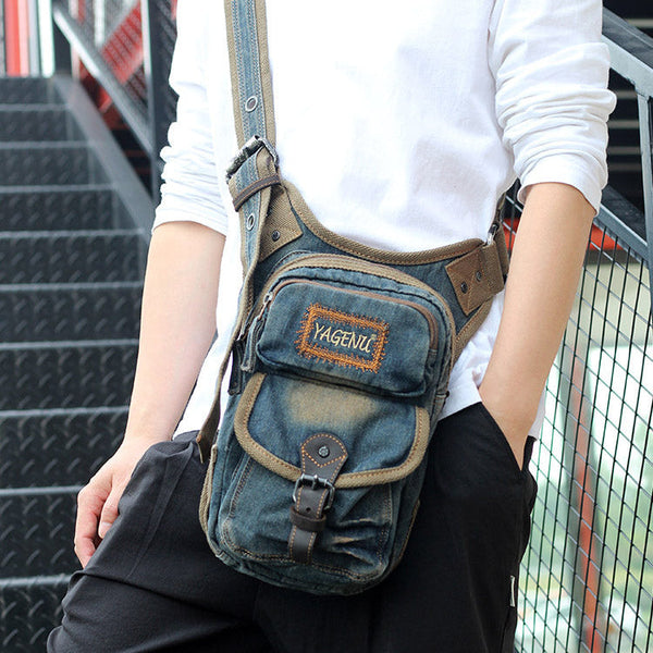 Denim Belt Bag Denim Waist Bag Blue Jean Shoulder Bag Jean Crossbody Bag DENIM01201004
