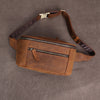 Brown Leather Waist Bag for Men 