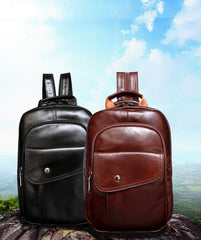 Large Leather Sling Bag - Open View
