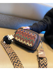 Boho Embroidery Canvas Small Crossbody Bag Bohemian Canvas Small Shoulder Bag - Feltify