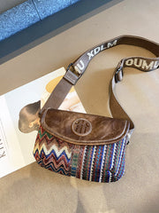 Small Canvas Boho style Bags Embroidery Canvas Boho Crossbody Bag - Feltify