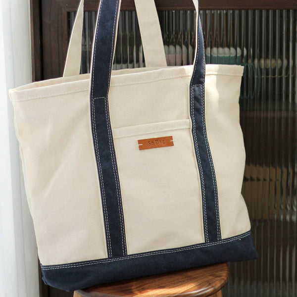 large tote canvas​ white canvas tote bag two tone canvas tote bags​ canvas white tote bag