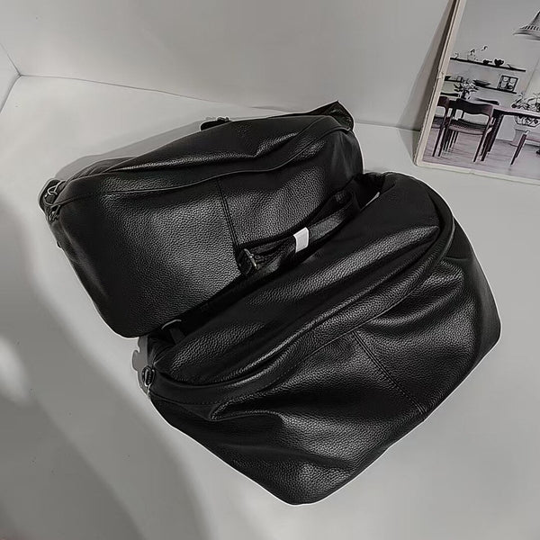 Large Leather Sling Bag for Big Guys - Strap Detail