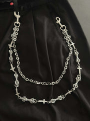 Mens Cross Wallet Chain Cool Vajra Biker Wallet Chain For Men