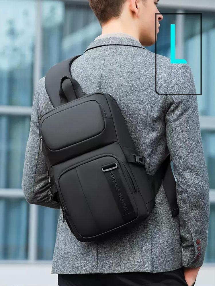 best men's travel sling backpacks Black Large Sling Bag For Men Waterproof Mens Sling Backpack Best Large Sling Backpack