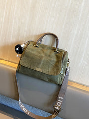Light Green Convertible Canvas Handbag Crossbody Bag Canvas Convertible Backpack Shoulder Bag - Feltify