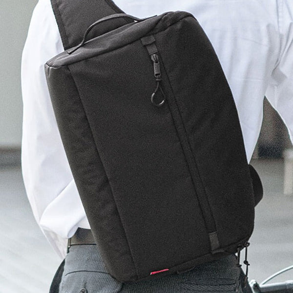 Bussiness Black 14‘’ Laptop Large Sling Shoulder - Open View