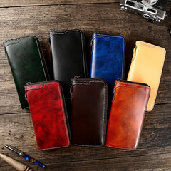 chain wallets​ Leather Biker Wallet Leather Biker Chain Wallet Mens Vintage Biker Long Zip Wallet for Men