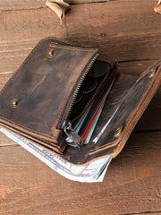 Mens Leather Billfold Wallet with Snap Closure - iwalletsmen