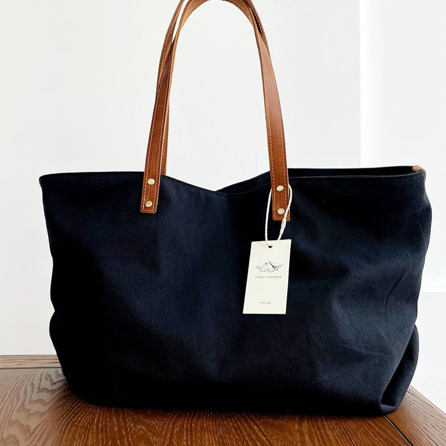 large black canvas tote bag​  black tote bag canvas​ black canvas tote 