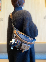 Canvas Boho Sling Bag Womens Crossbody Backpack Canvas Boho Embroidery Waist Bag - Feltify