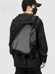 sling back pack​ best tactical sling pack​ Black Travel Large Sling Bag For Big Men Cool Nylon Large Hiking Sling Bag For Big Men