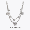 Fashion Womens Butterfly Jeans Chains Silver Double Layers Butterfly Wallet Chains Panties Chains For Men