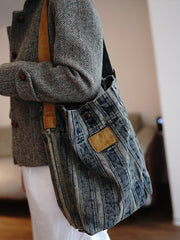 Denim Tote  Shoulder Bag Jean Tote Bag - Feltify