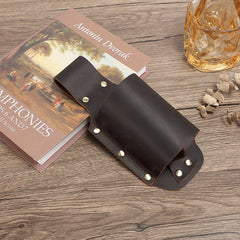 Leather Water Bottle Belt Holder Pouch Leather Drink Bottle Belt Holder Leather Belt Water Bottle Holder - iwalletsmen