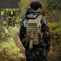 Nylon Large Sling Backpack - Side View
