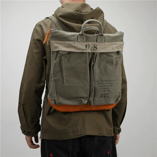 Army Green Canvas Mens Backpacks Canvas Satchel Backpack Canvas Army Backpack fo CANVAS03751001