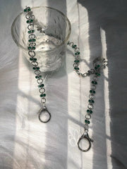 Green Wallet Chain for Women Vine Gem Wallet Chain Gem Womens Wallet Chain - iChainWallets