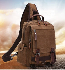 Large Canvas Sling Bag for Big Guys