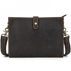 Leather Wristlet with Shoulder Strap for Men