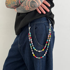 Colorful Diamond Womens Double Wallet Chain Ball Wallet Chain - iChainWallets