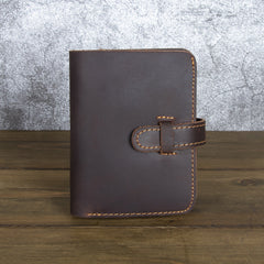 Leather Vertical Wallet with Buckle Mens Wallets Leather Vertical Bifold Wallet - iwalletsmen