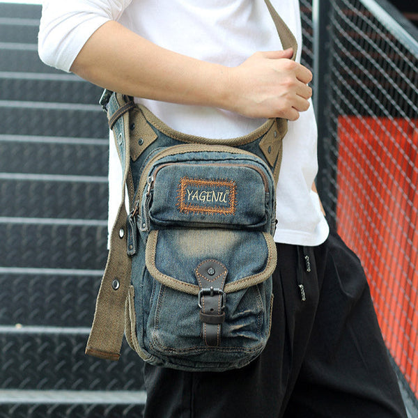 Denim Belt Bag Denim Waist Bag Blue Jean Shoulder Bag Jean Crossbody Bag - Feltify