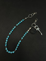 Blue Green Skull Wallet Chains - iChainWallets