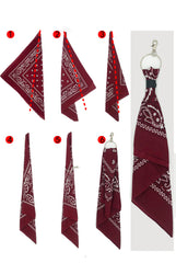 Black Paisley Bandana Kerchief Trousers Chain Pants Chains Biker Headscarf Jeans Chain Pants Chain