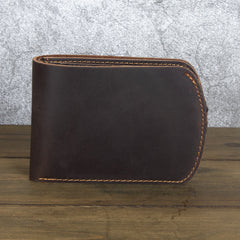 Brown Leather ID Billfold Wallet - iwalletsmen
