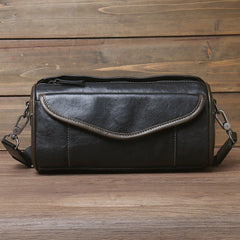 Black Barrel Leather Bag 