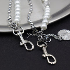 Pearl Wallet Chain Womens Double Wallet Chain Beaded Wallet Chain for Women - iChainWallets