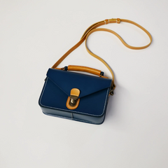 Handmade Womens Green Leather Cube Satchel Purse Womens School Shoulder Bag for Ladies