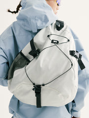 White Travel Large Sling Bag For Big Men Nylon Large Sports Sling Bag For Big Men edc sling bag