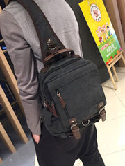 Canvas Large Sling Bag for Big Guys