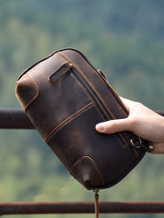 Brown Vintage Men's Leather Clutch Purse - iwalletsmen