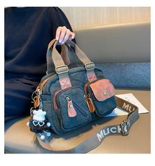 Green Canvas Women's Handbags Canvas Leather Handbags Shoulder Bag Crossbody Bag - Feltify
